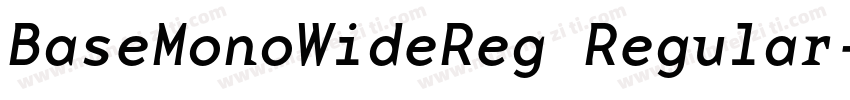 BaseMonoWideReg Regular字体转换